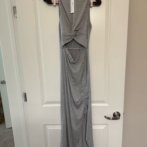 Elegant Gray Maxi Dress